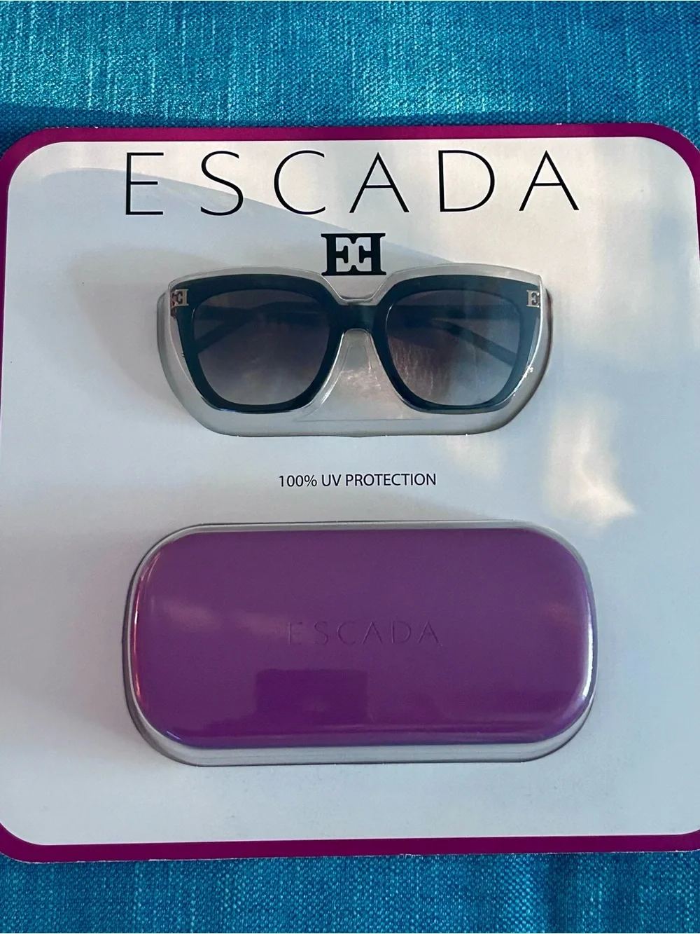 Escada Black Sunglasses with Purple Case